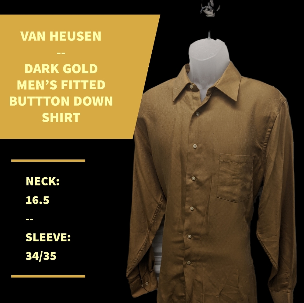 Van Heusen gold fitted shirt